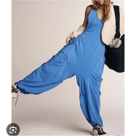 Free People Movement Infinity Onesie Swim Club Blue - Picture 1 of 14